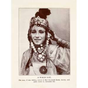 1927 Halftone Print Berber Walid Naïl Woman Costume Necklace Bracelet 