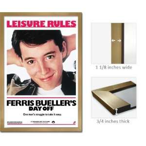  Gold Framed Ferris Bueller Day Off Comedy Poster FrPas0063 