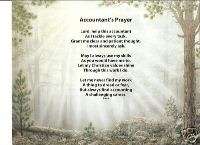 ACCOUNTANT Poem Prayer Personalized Name Forest Print ~  