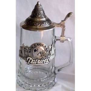  NFL New England Patriots Lidded Stein Pewter *SALE 