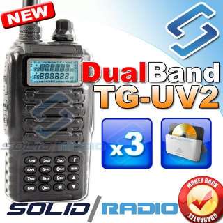 3x Quansheng TG UV2 Dual Band ham 2 way radio +Earpiece + USB Program 
