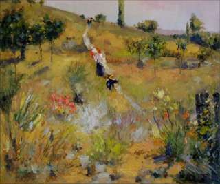 High Q. Oil Painting Repro Renoir, Pierre Auguste Path Leading to High 