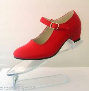 New Girls Spanish Flamenco Dance Shoes, Red UK 1 (34)  