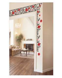 Flowering Fence Wall STICKER Removable Adhesive Decal  