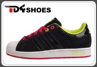 Adidas Superstar II 2 Black Pink White Women Shoes G16283  