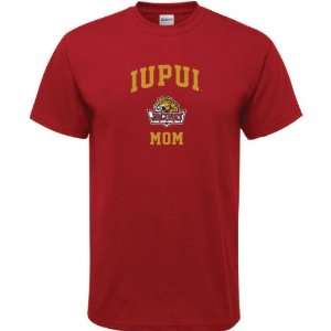  IUPUI Jaguars Cardinal Red Mom Arch T Shirt: Sports 