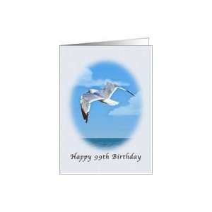  99th Birthday, Ring billed Gull Bird Card Toys & Games