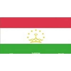 Tajikistan Flag License Plate Plates Tags Tag auto vehicle car front