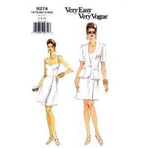  Vogue 9274 Sewing Pattern Jacket Halter Top Shorts Size 6 