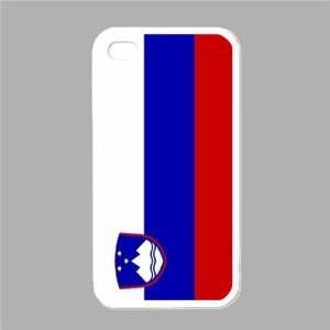 Slovenia Flag White Iphone 4   Iphone 4s Case