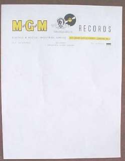 Beatles One Sheet of British MGM Record Business Paper  