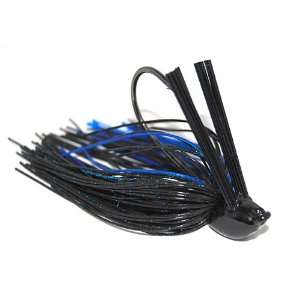  Medlock Double Weed Guard Jig 1 oz Black Blue Sports 