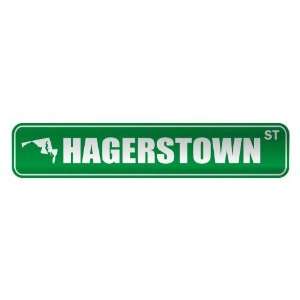   HAGERSTOWN ST  STREET SIGN USA CITY MARYLAND