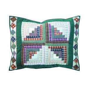  Patch Magic 27 Inch by 21 Inch Peasant Log Cabin Pillow 
