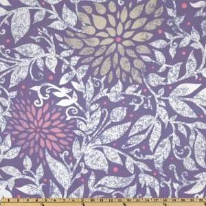  44 Wide Conni Viviana Floral Lilac Fabric By The Yard 