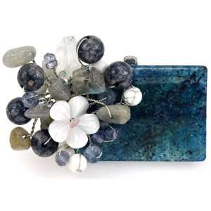 Handmade Emerald Moonstone Black Diamond SWAROVSKI CRYSTALS Beads 