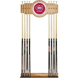  NHL Montreal Canadiens 2 piece Wood and Mirror Wall Cue Rack   Game 