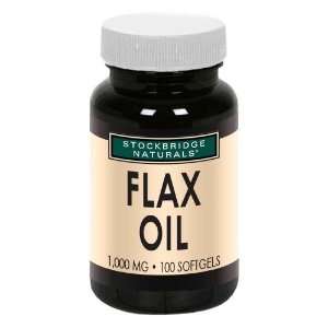  Stockbridge Naturals   Flax Oil     100 softgels Health 