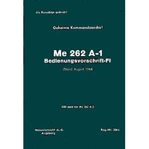   Me 262 A 1 Aircraft Handbook Manual Sicuro Publishing Books
