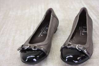   Leombruni Cap Toe ballet flat Size 6.5 36.5 pewter AGL Leather  