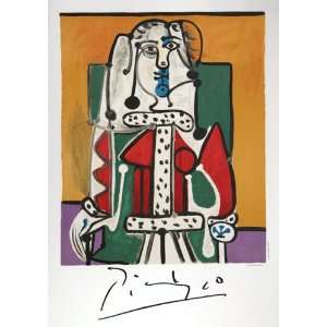 Pablo Picasso, Femme Assise a La Robe Dhermine, Plate Signed Estate 