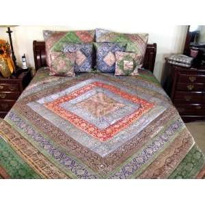  Vintage India Sari Decor Coverlet Bedspread Bedding: Home 