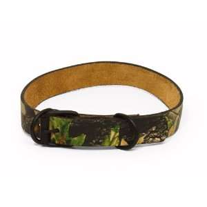 Mossy Oak Camouflage Leather Dog Collar (L):  Sports 