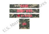 Air Force USAF Wife ABU Name Tape Set  