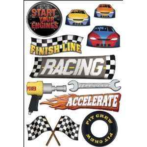  Driving/Racing Cardstock Stickers 5.5X9 Racing [Office 