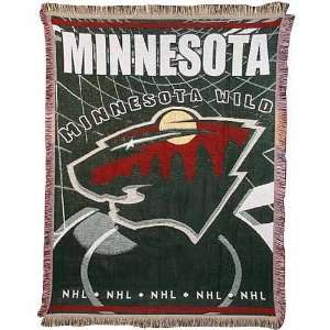  Minnesota Wild Jacquard Woven Blanket Throw Sports 