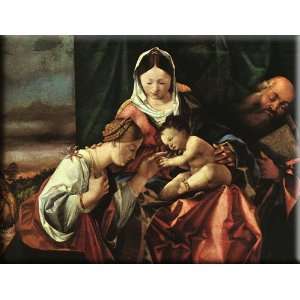  The Mystic Marriage of St. Catherine 30x23 Streched Canvas Art 