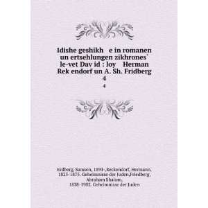   Friedberg, Abraham Shalom, 1838 1902. Geheimnisse der Juden Erdberg