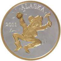 Alaska Mint 2011 GOLD RUSH Nugget Medallion Proof 1OZ  