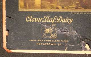 1935 Calendar Clover Leaf Dairy Bottle Pottstown PA Cal  