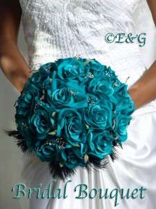 GORGEOUS CHARLOTTE TURQUOISE Wedding Bouquets Bouquet Bridal 