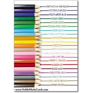   Color Pencils Lite Humor Greeting Ron Kanfi