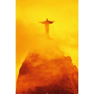  Christ the Redeemer Rio De Janerio PAPER POSTER measures 