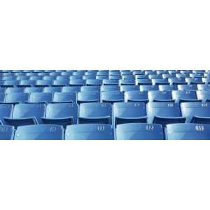  Empty Blue Seats in a Stadium, Soldier Field, Chicago 
