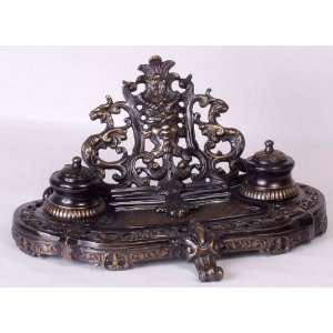 Inkwell in Dark Antique Brass Finish by AA Importing
