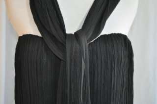 ALEXANDER WANG Black Silk Chiffon Bow Blouse Top 4  