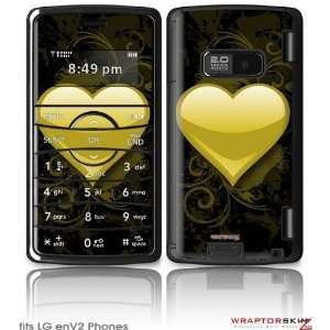  LG enV2 Skin   Glass Heart Grunge Yellow by WraptorSkinz 
