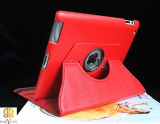   Rotating Stand Magnetic Smart Leather Case Cover F iPad 2 and iPad 3