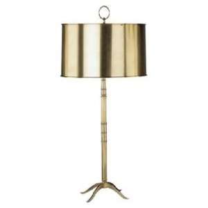  Robert Abbey Porter Brass Table Lamp with Metal Shade 