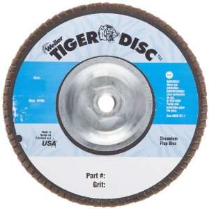 Weiler Tiger Abrasive Flap Disc, Type 29, Threaded Hole, Phenolic 