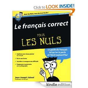 Le Français correct Pour les Nuls (French Edition) Jean Joseph 