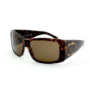 Prada Womens 01i Tortoise Frame/Brown Lens Plastic Sunglasses  