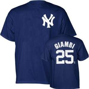  Jason Giambi Majestic Name and Number New York Yankees T 
