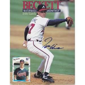  Tom Glavine Autographed Atlanta Braves Beckett Magazine 