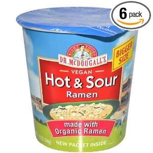 Dr. McDougalls Right Foods Vegan Hot & Sour Ramen, 1.9 Ounce Cups 