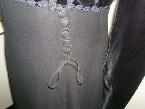 NWT SALINA de COSTA Black Silk/Velvet Short Dress 44/4  